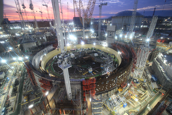 Hinkley Point C construction, February 2021