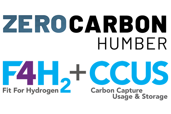 Logos for Zero Carbon Humber Partnership and Fit For Hydrogen and CCUS programme