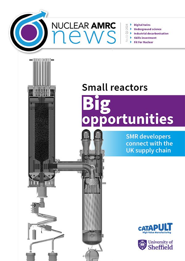 cover of Nuclear AMRC News 51, showing an X-energy Xe-100 reactor system